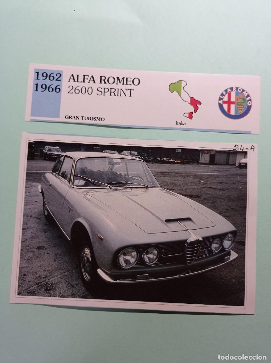 Automobili e Motociclette: FICHA: ALFA ROMEO 2600 SPRINT 1962 66 TURISMO. AUTOS DE COLECCI&Oacute;N. PLANETA AGOSTINI, 1992. RECORTADA