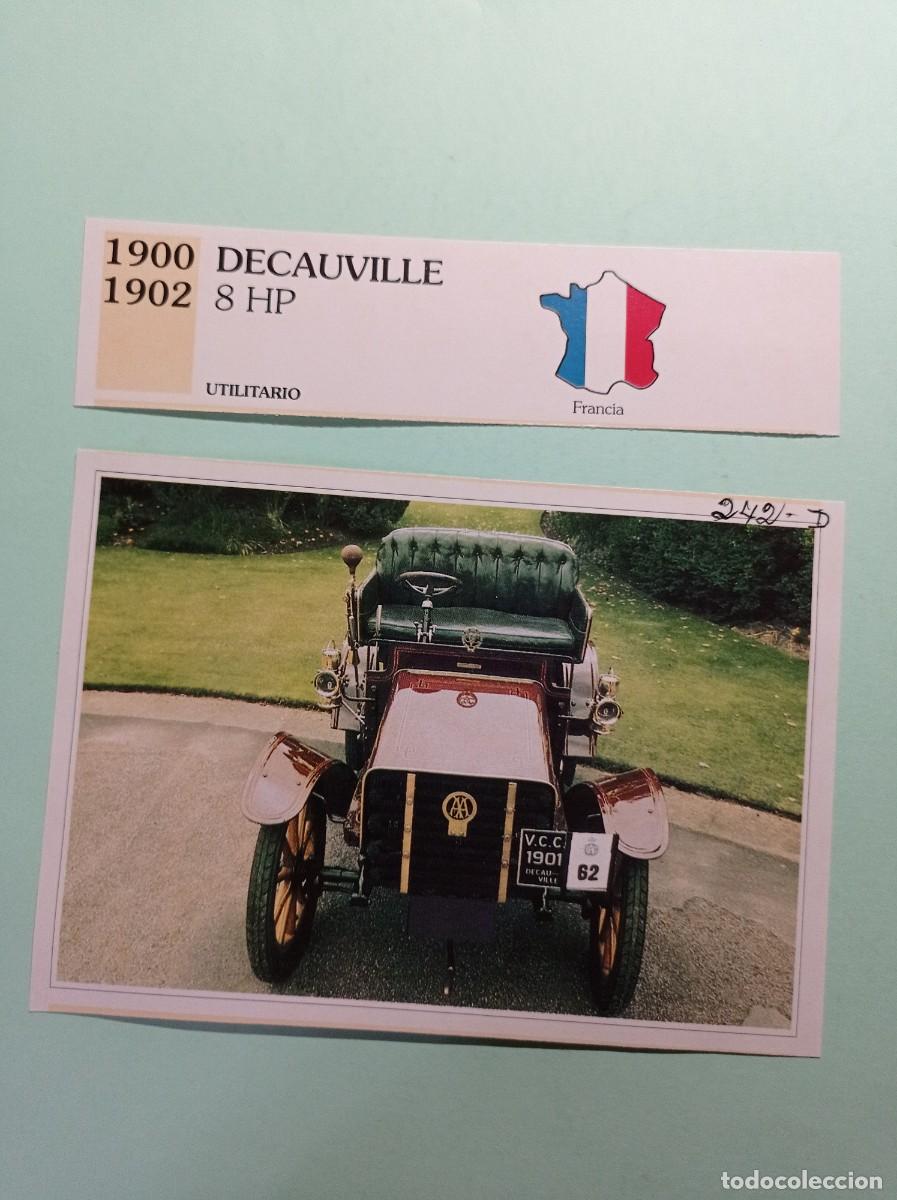 Automobili e Motociclette: FICHA: DECAUVILLE 8 HP 1900 02 UTILITARIO. AUTOS DE COLECCI&Oacute;N. PLANETA AGOSTINI, 1992. RECORTADA