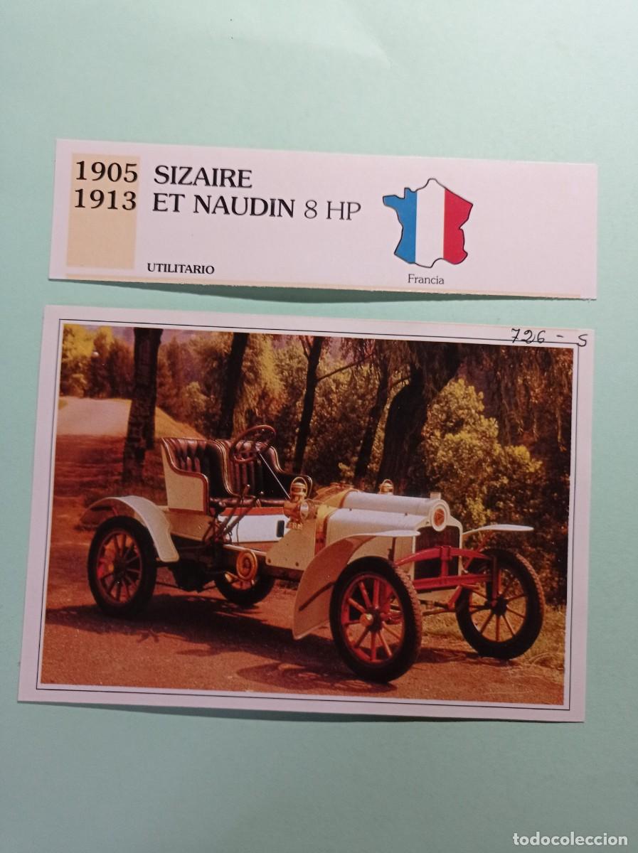 Automobili e Motociclette: FICHA: SIZAIRE ET NAUDIN 8 HP 1905 UTILITARIO. AUTOS DE COLECCI&Oacute;N. PLANETA AGOSTINI, 1992. RECORTADA
