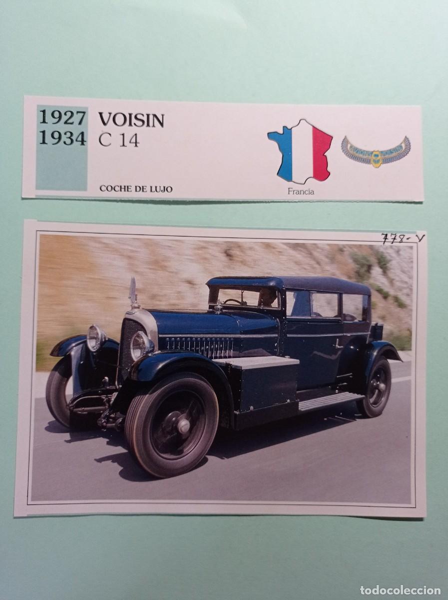 Automobili e Motociclette: FICHA: VOISIN C 14 1927 34 LUJO. AUTOS DE COLECCI&Oacute;N. PLANETA AGOSTINI, 1992. RECORTADA