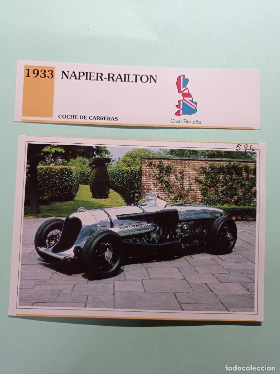 Automobili e Motociclette: FICHA: NAPIER RAILTON 1933 CARRERAS. AUTOS DE COLECCI&Oacute;N. PLANETA AGOSTINI, 1992. RECORTADA