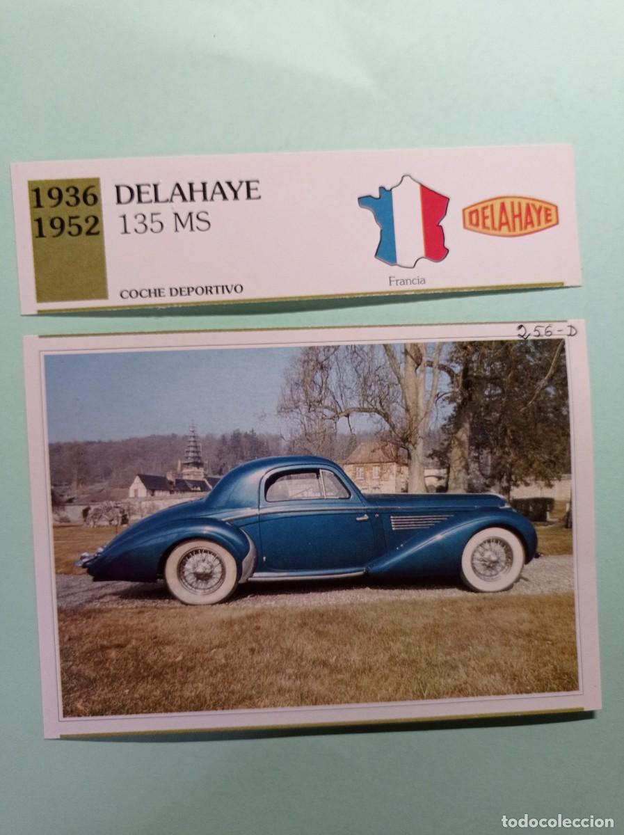 Automobili e Motociclette: FICHA: DELAHAYE 135 MS 1936 52 DEPORTIVO. AUTOS DE COLECCI&Oacute;N. PLANETA AGOSTINI, 1992. RECORTADA