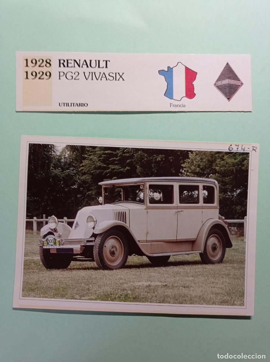 Automobili e Motociclette: FICHA: RENAULT PG2 VIVASIX 1928 29 UTILITARIO. AUTOS DE COLECCI&Oacute;N. PLANETA AGOSTINI, 1992. RECORTADA
