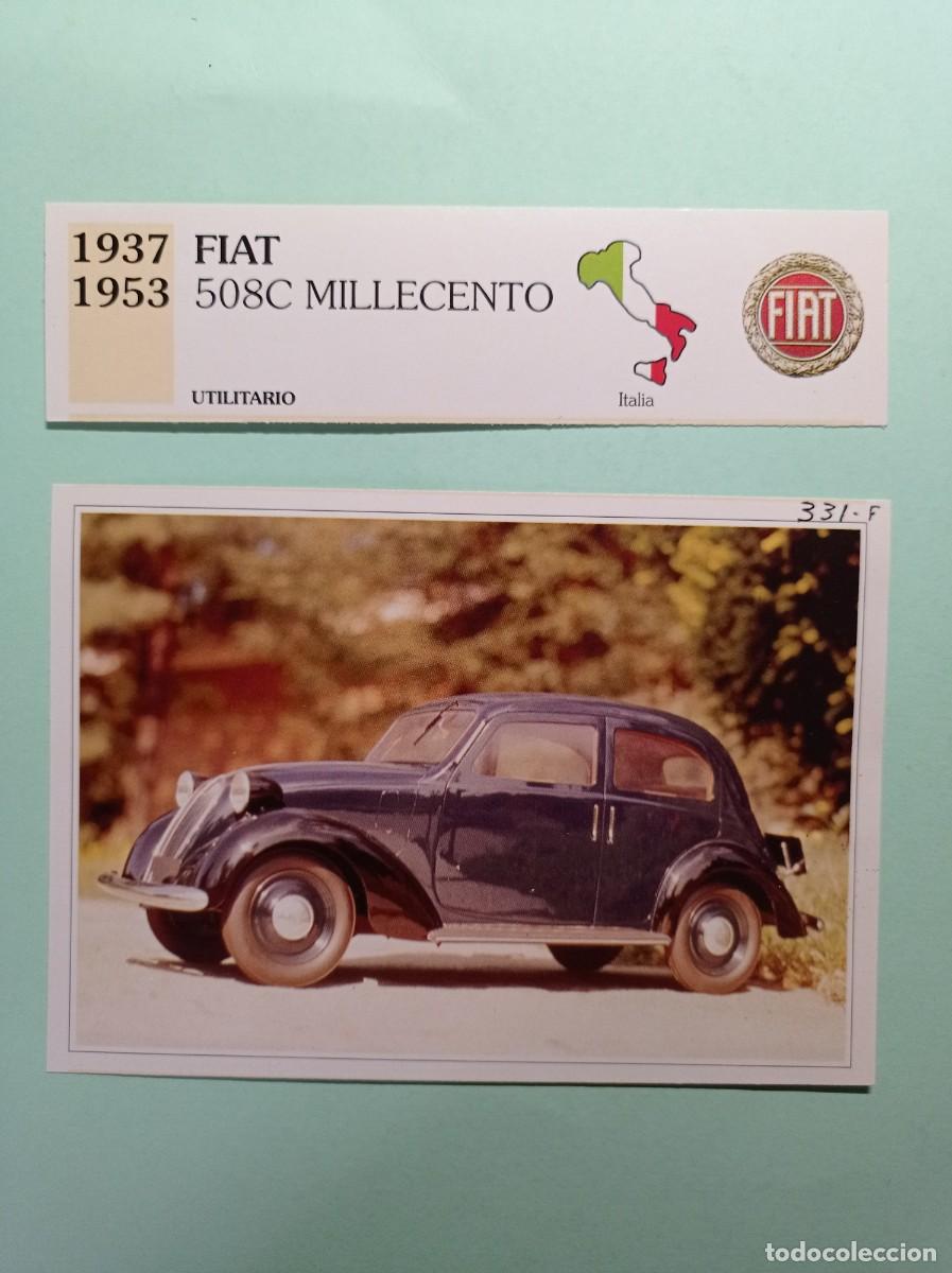 Coches y Motocicletas: FICHA: FIAT 508C MILLECENTO 1937 53 UTILITARIO AUTOS DE COLECCI&Oacute;N. PLANETA AGOSTINI, 1992. RECORTADA