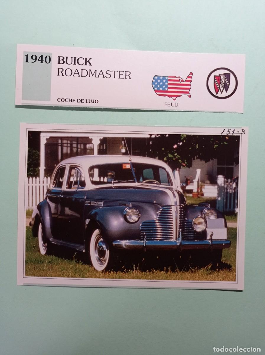 Automobili e Motociclette: FICHA: BUICK ROADMASTER 1940 LUJO. AUTOS DE COLECCI&Oacute;N. PLANETA AGOSTINI, 1992. RECORTADA