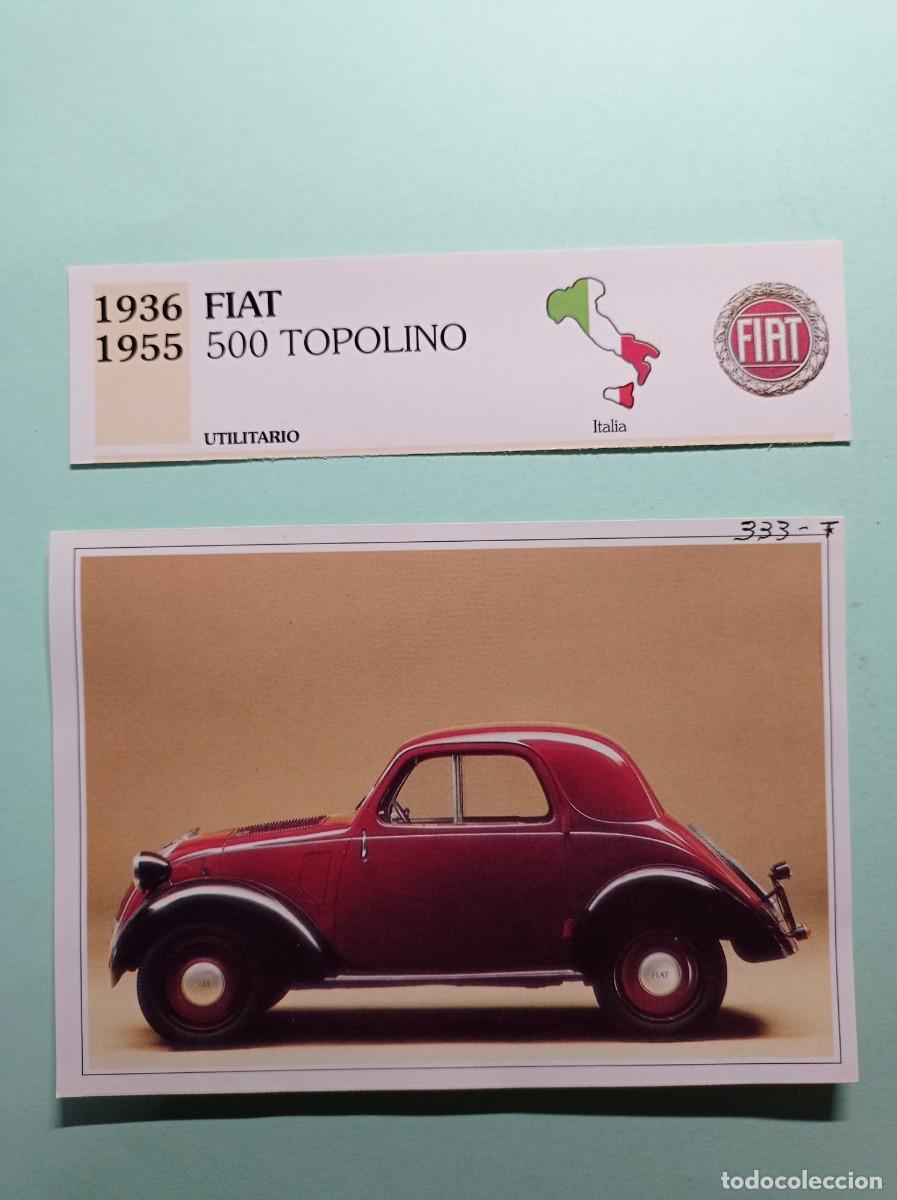 Coches y Motocicletas: FICHA: FIAT 500 TOPOLINO 1936 55. UTILITARIO. AUTOS DE COLECCI&Oacute;N. PLANETA AGOSTINI, 1992. RECORTADA