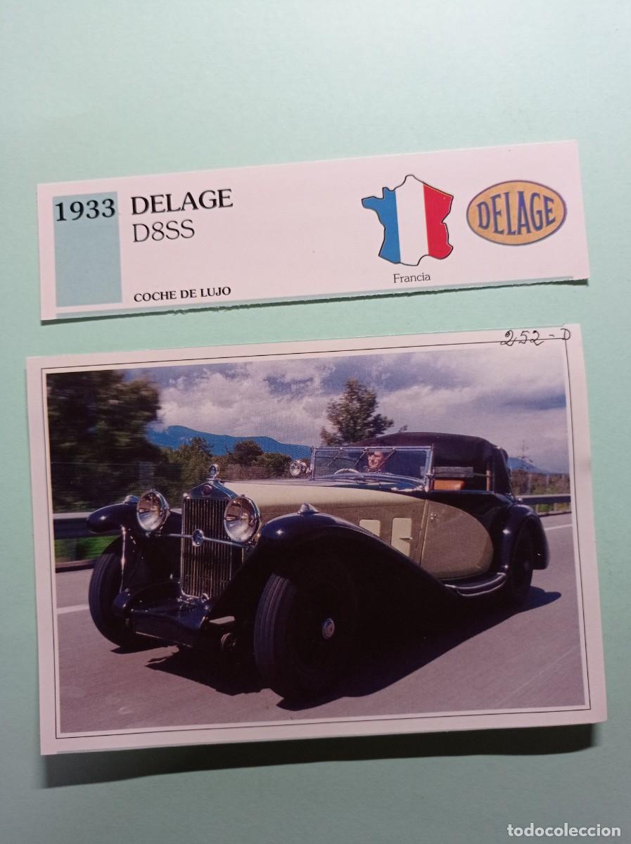 Automobili e Motociclette: FICHA: DELAGE D8SS 1933. LUJO. AUTOS DE COLECCI&Oacute;N. PLANETA AGOSTINI, 1992. RECORTADA