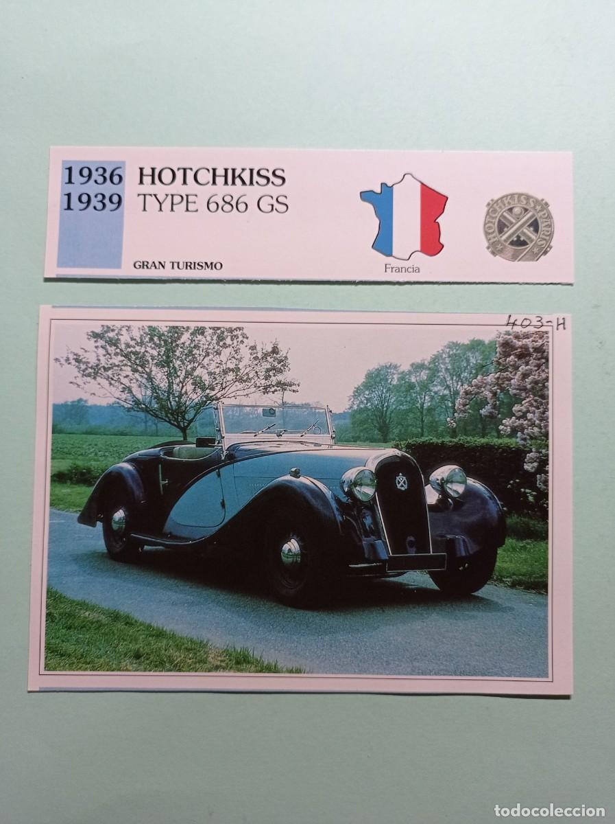 Automobili e Motociclette: FICHA: HOTCHKISS TYPE 686 GS 1936 39. TURISMO. AUTOS DE COLECCI&Oacute;N. PLANETA AGOSTINI, 1992. RECORTADA