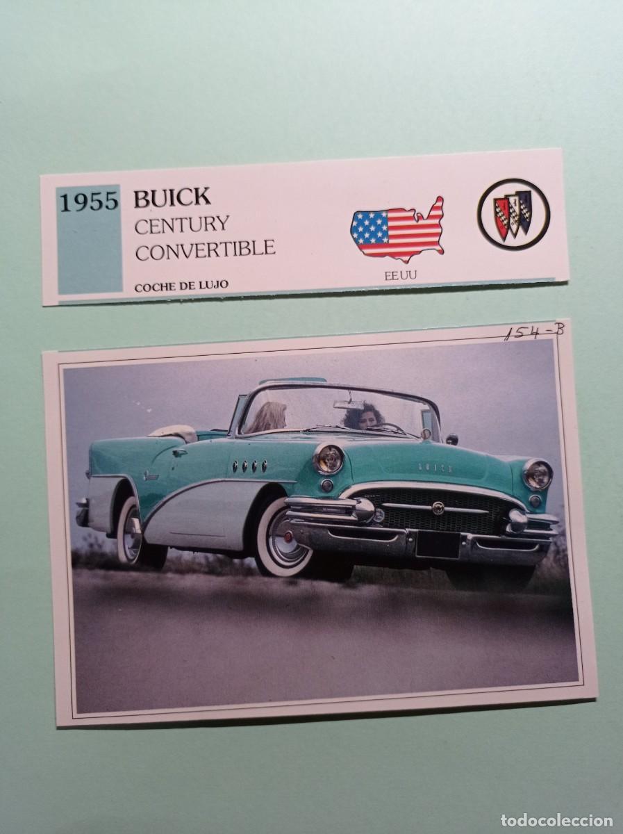 Automobili e Motociclette: FICHA: BUICK CENTURY CONVERTIBLE 1955. LUJO. AUTOS DE COLECCI&Oacute;N. PLANETA AGOSTINI, 1992. RECORTADA