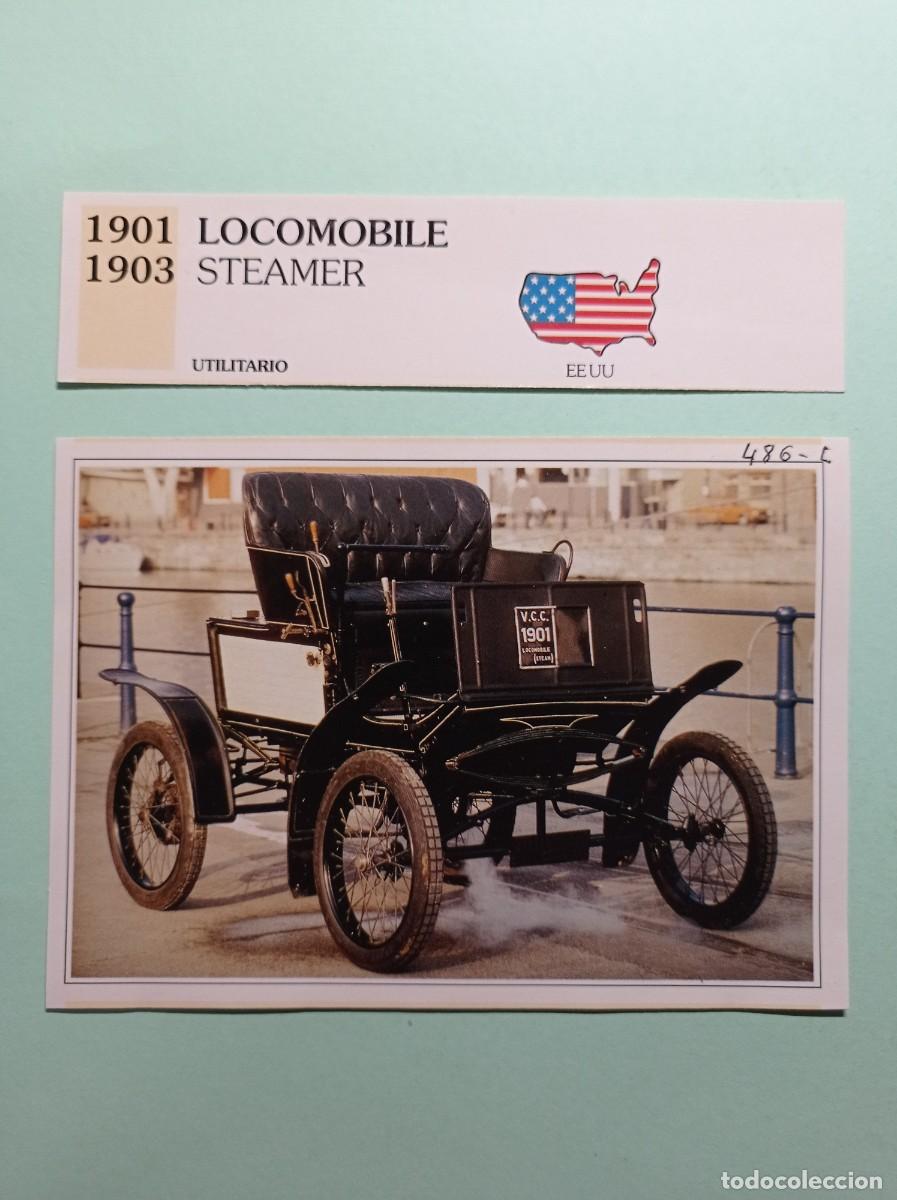 Automobili e Motociclette: FICHA: LOCOMOBILE STEAMER 1901 03. UTILITARIO. AUTOS DE COLECCI&Oacute;N. PLANETA AGOSTINI, 1992. RECORTADA