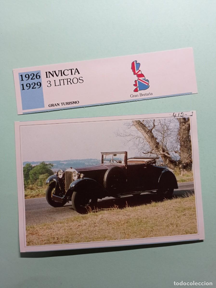 Automobili e Motociclette: FICHA: INVICTA 3 LITROS 1926 29. TURISMO. AUTOS DE COLECCI&Oacute;N. PLANETA AGOSTINI, 1992. RECORTADA