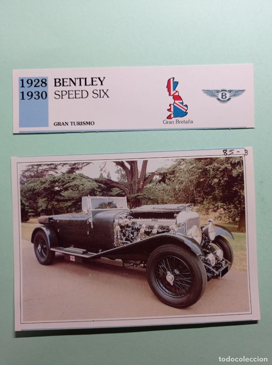 Automobili e Motociclette: FICHA: BENTLEY SPEED SIX 1928 30. TURISMO. AUTOS DE COLECCI&Oacute;N. PLANETA AGOSTINI, 1992. RECORTADA