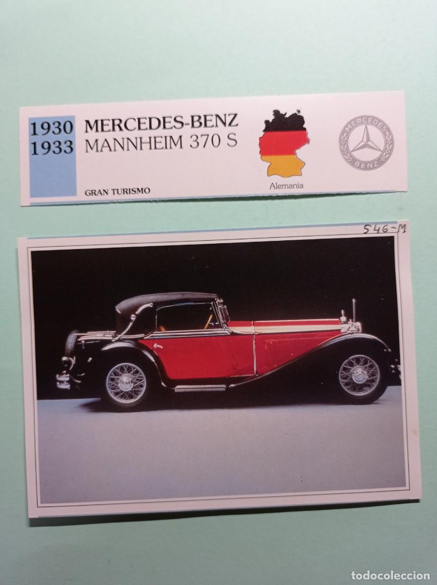 Automobili e Motociclette: FICHA: MERCEDES BENZ MANNHEIM 1930 33. TURISMO. AUTOS DE COLECCI&Oacute;N. PLANETA AGOSTINI 1992. RECORTADA