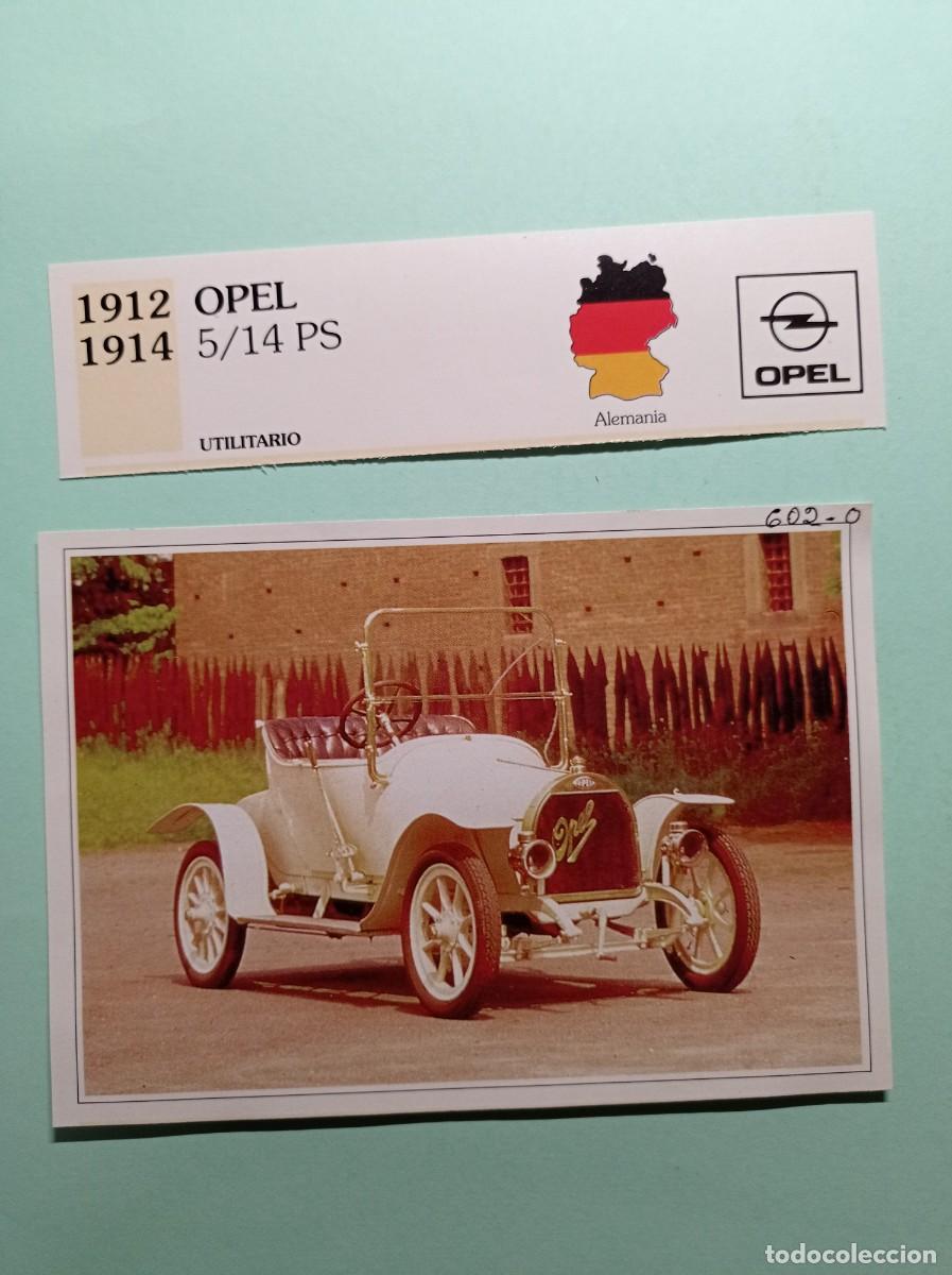 Automobili e Motociclette: FICHA: OPEL 5/14 PS 1912 1914. UTILITARIO. AUTOS DE COLECCI&Oacute;N. PLANETA AGOSTINI, 1992. RECORTADA