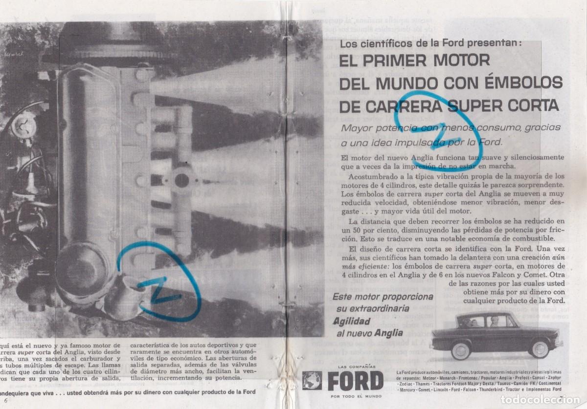 Automobili e Motociclette: PUBLICIDAD T 1961. ANUNCIO COCHE FORD. MODELO ANGLIA (DOBLE HOJA)