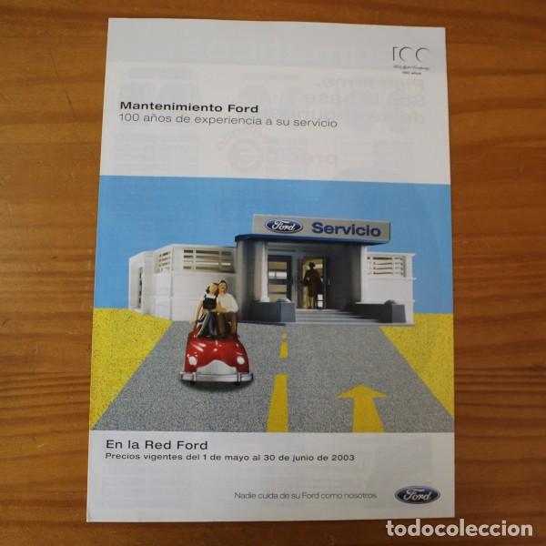 Coches y Motocicletas: CATALOGO PUBLICIDAD MANTENIMIENTO FORD.