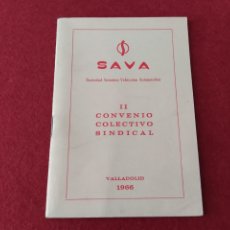Coches y Motocicletas: SAVA VALLADOLID II CONVENIO COLECTIVO SINDICAL 1966. Lote 403499894