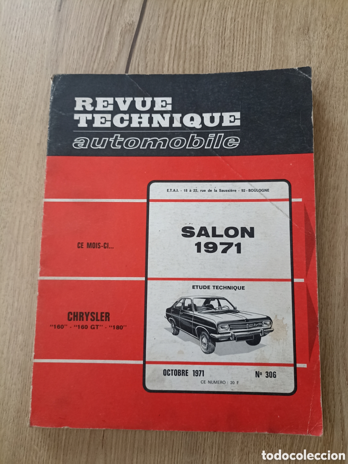 Coches y Motocicletas: Revue Technique automobile.Chrysler 160 160gt 180.octubre1971 n306