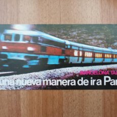 Coches y Motocicletas: CATALOGO RENFE PUBLICIDAD BARCELONA TALGO TREN FERROCARRIL 1975 COCHE CAMA