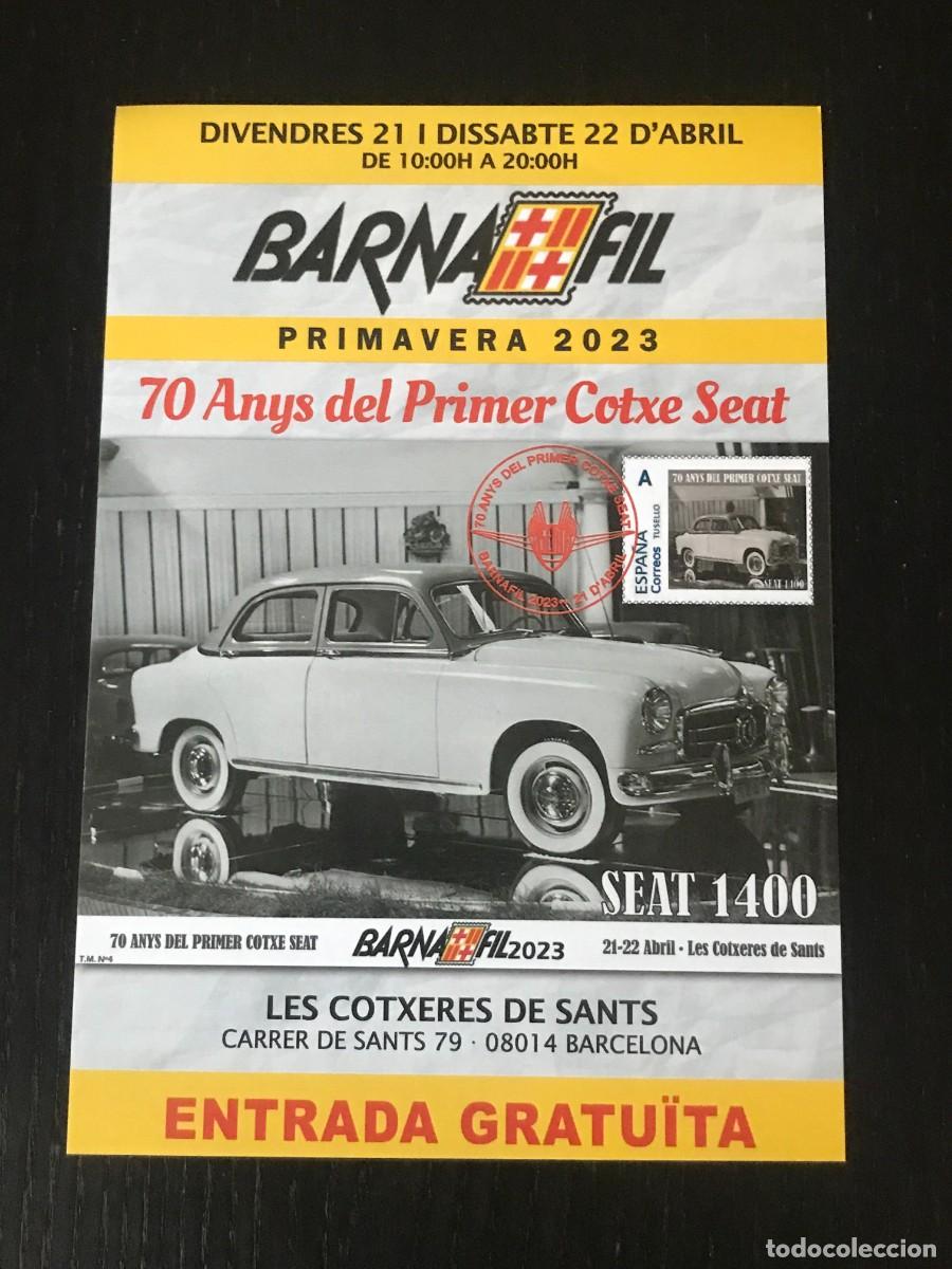 Coches y motocicletas: SEAT 1400 70 ANYS PRIMER COTXE SEAT BARNAFIL 2023 FOLLETO FLAYER BARCELONA 40 A&Ntilde;OS TV3 RADIO