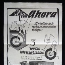 Coches y Motocicletas: MOTOCARROS R.O.A. PUBLICIDAD A DOBLE CARA. TALLER CONCESIONARIO. AÑOS 50-60