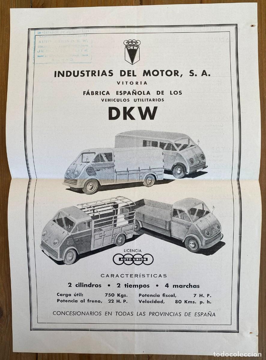 Autos und Motorr&auml;der: HOJA DE PUBLICIDAD DE MOTOS ROA, MOTOCARROS, MIDE 24 X 17 CMS.