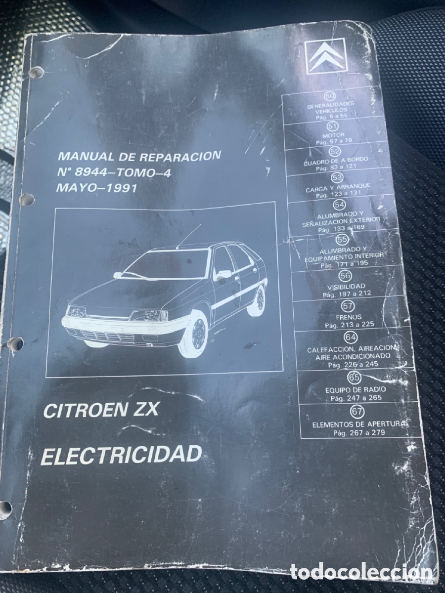 Coches y Motocicletas: Manual de taller de electricidad Citr&ouml;en ZX mayo, 1991