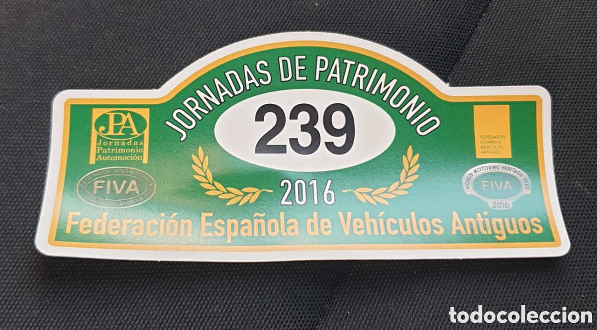 Carros e motociclos: Pegatina Federaci&oacute;n espa&ntilde;ola de coches antiguos 2016