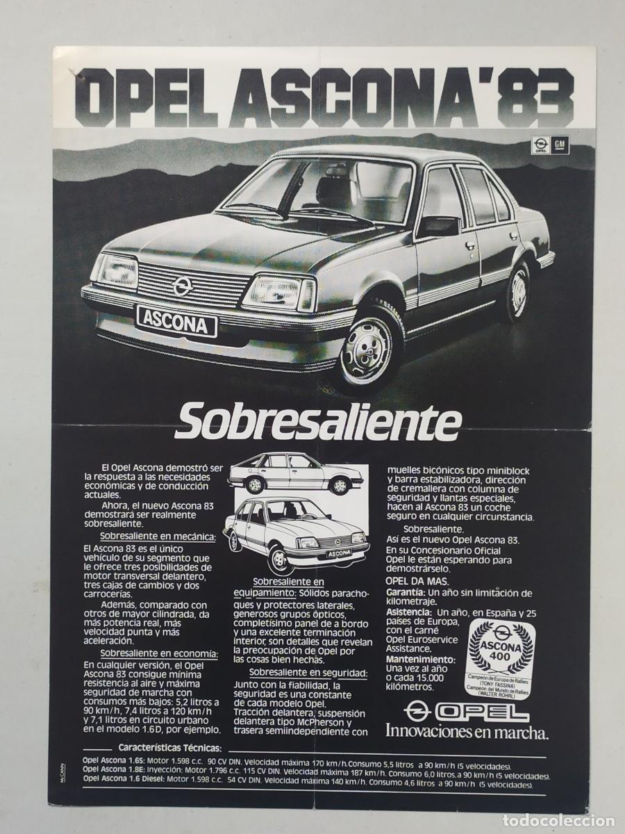 Cars and Motorcycles: Catalogo Opel Ascona - Espa&ntilde;ol