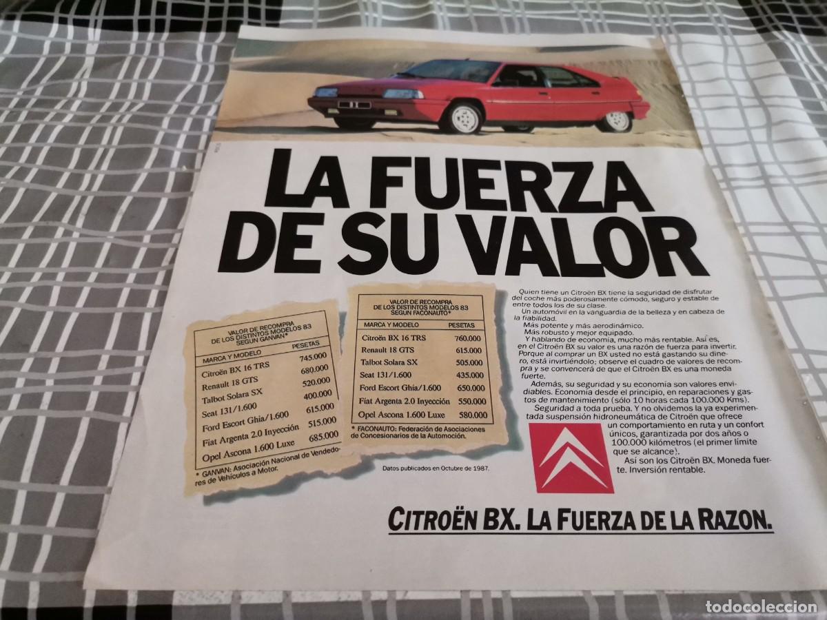 Coches y Motocicletas: CITROEN BX ANUNCIO PUBLICIDAD REVISTA 1988