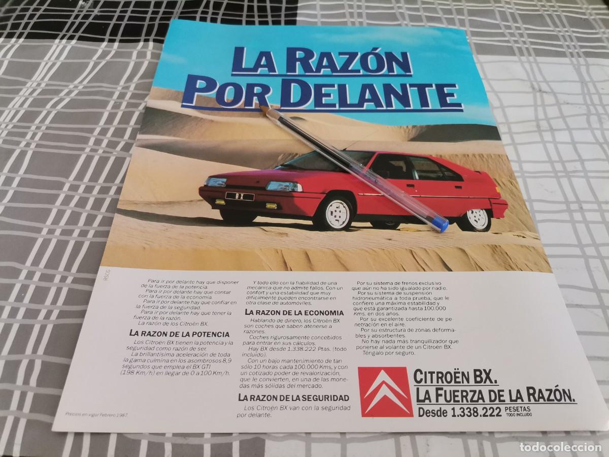 Coches y Motocicletas: COCHE CITROEN BX ANUNCIO PUBLICIDAD ACARTONADO REVISTA 1987