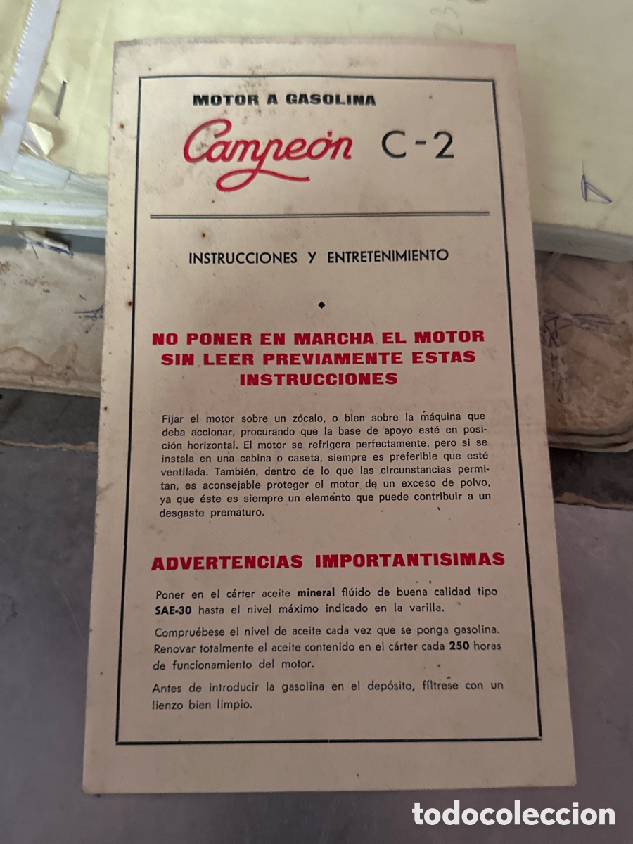 Coches y motocicletas: Manual de instrucciones campeon C-2