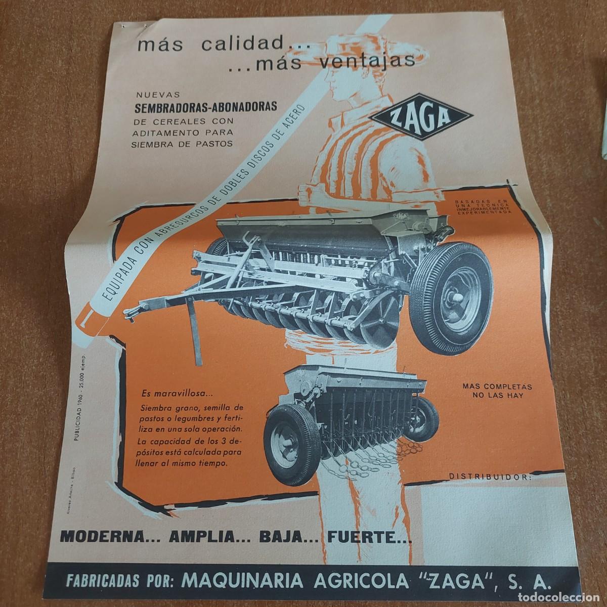 Automobili e Motociclette: Hoja publicidad Zaga sembradoras abonadoras