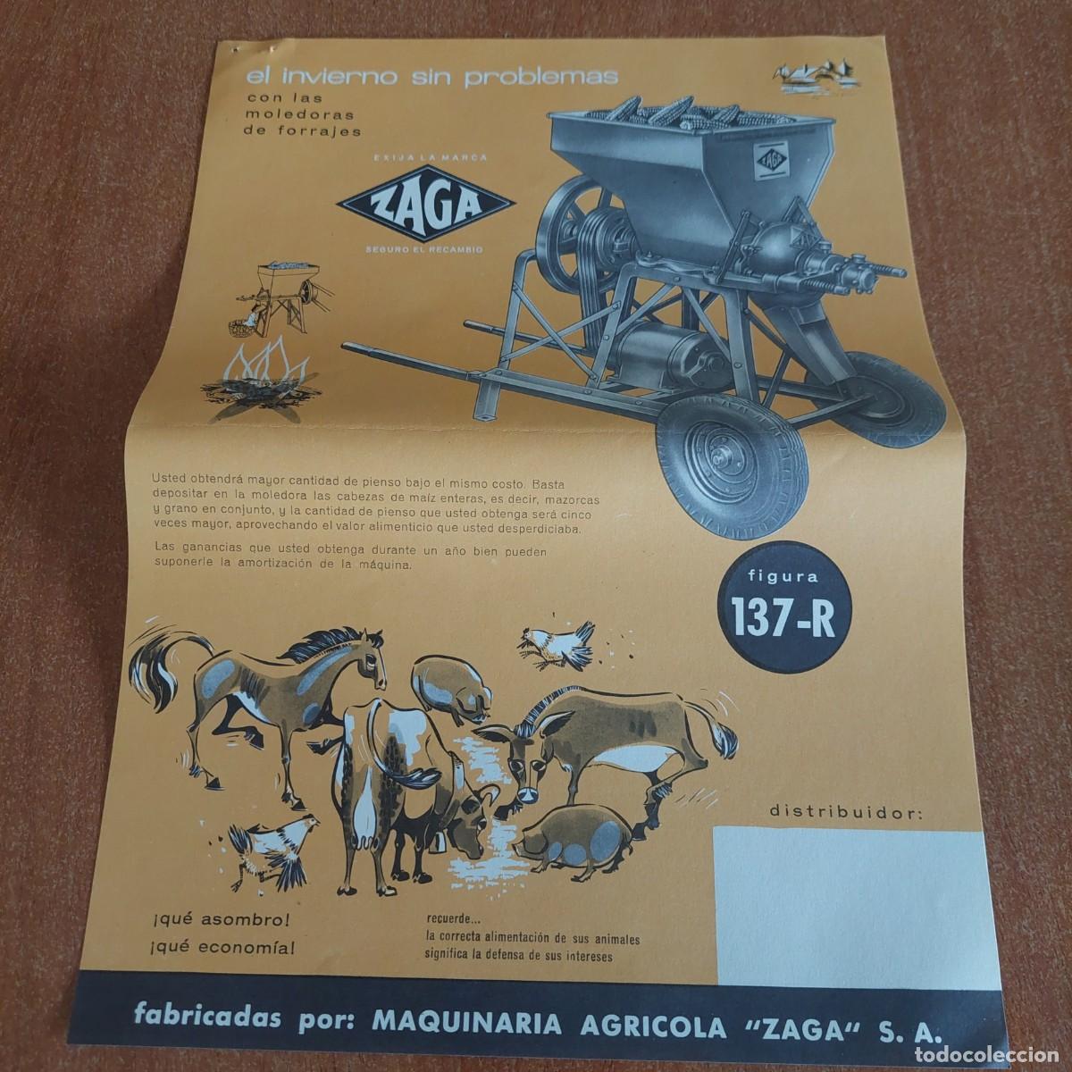 Automobili e Motociclette: Hoja publicidad Zaga Durango Vizcaya Moledoras de Forrajes