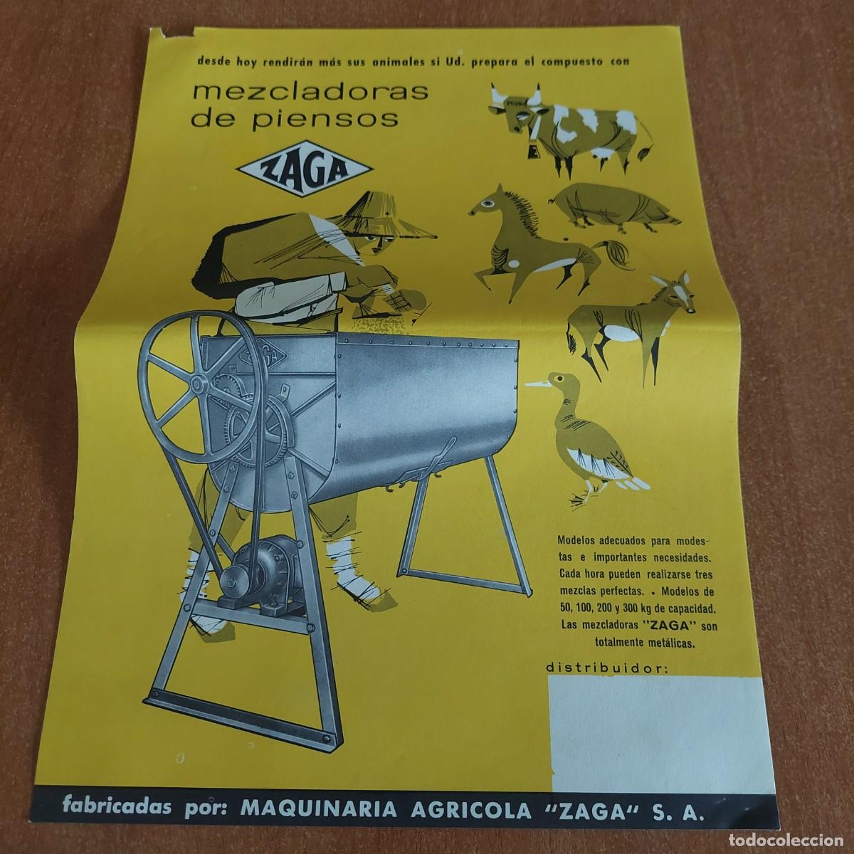 Automobili e Motociclette: Hoja publicidad Zaga Durango Vizcaya Mezcladora de piensos