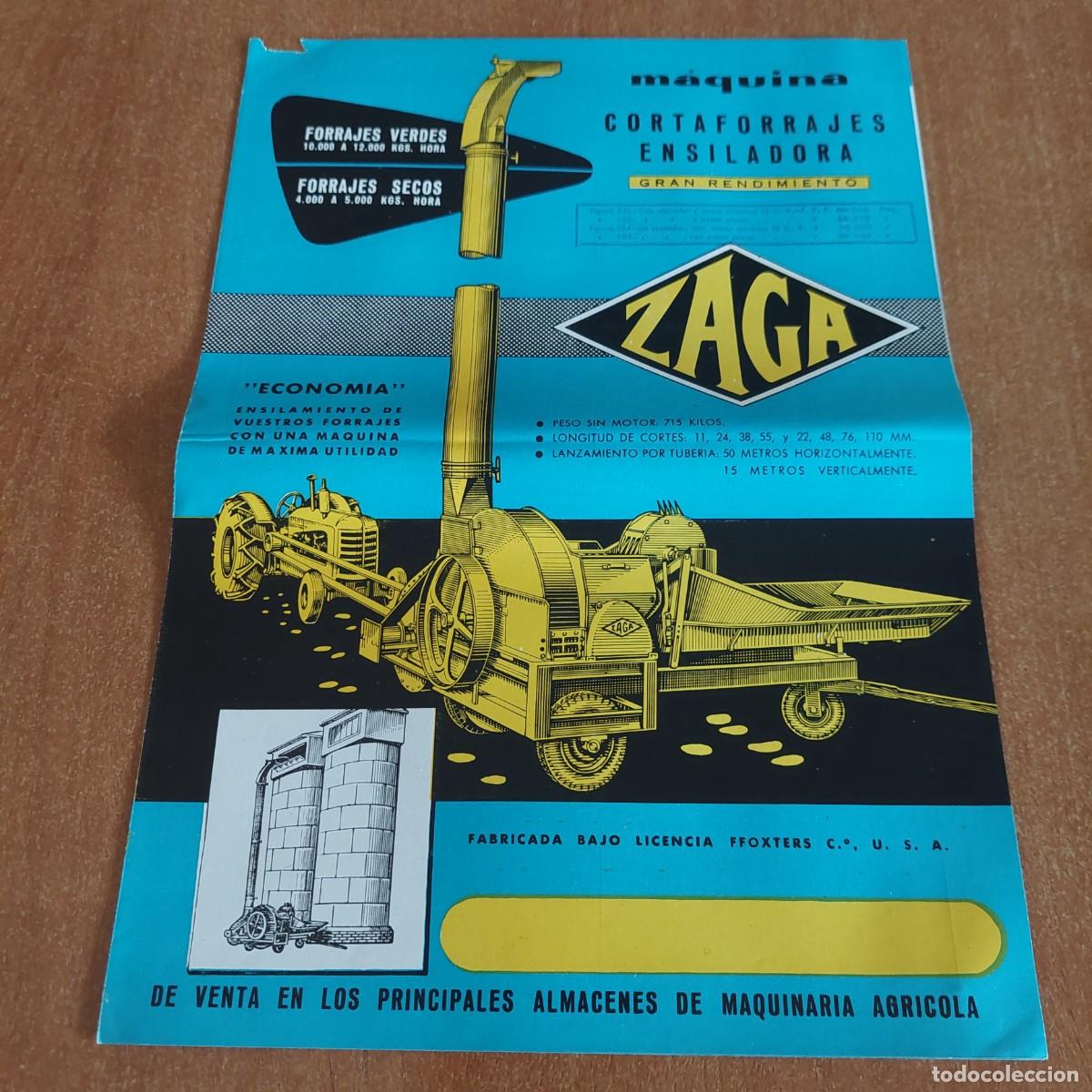 Automobili e Motociclette: Hoja publicidad Zaga Durango Vizcaya Cortaforrajes ensiladora