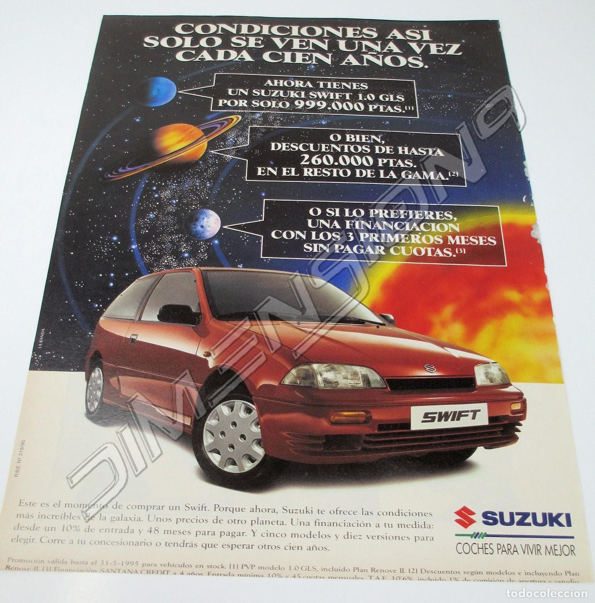 Coches y motocicletas: Gran Anuncio publicidad de Prensa - Suzuki Swift - 1994 - Mide 37 x 28 cm.