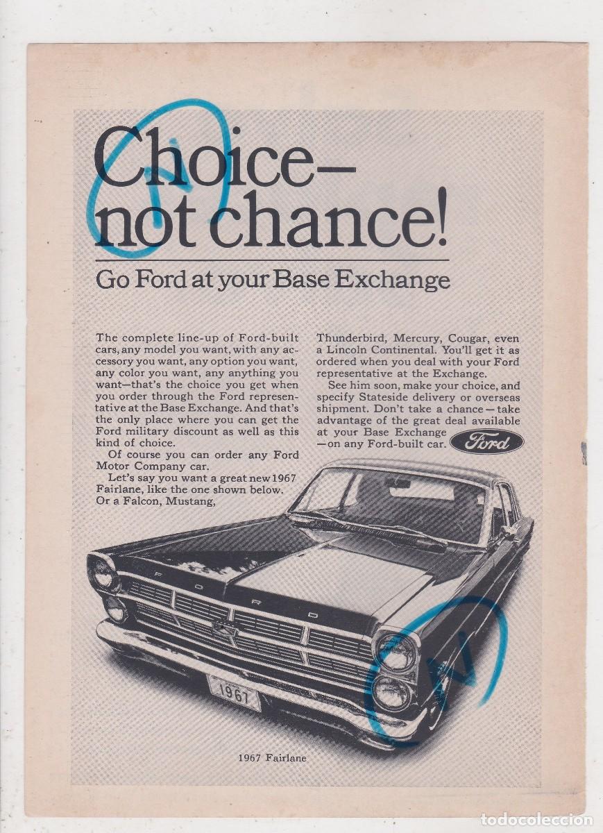 Automobili e Motociclette: PUBLICIDAD ESTADOS UNIDOS 1967. ANUNCIO FORD. COCHE FORD FAIRLANE
