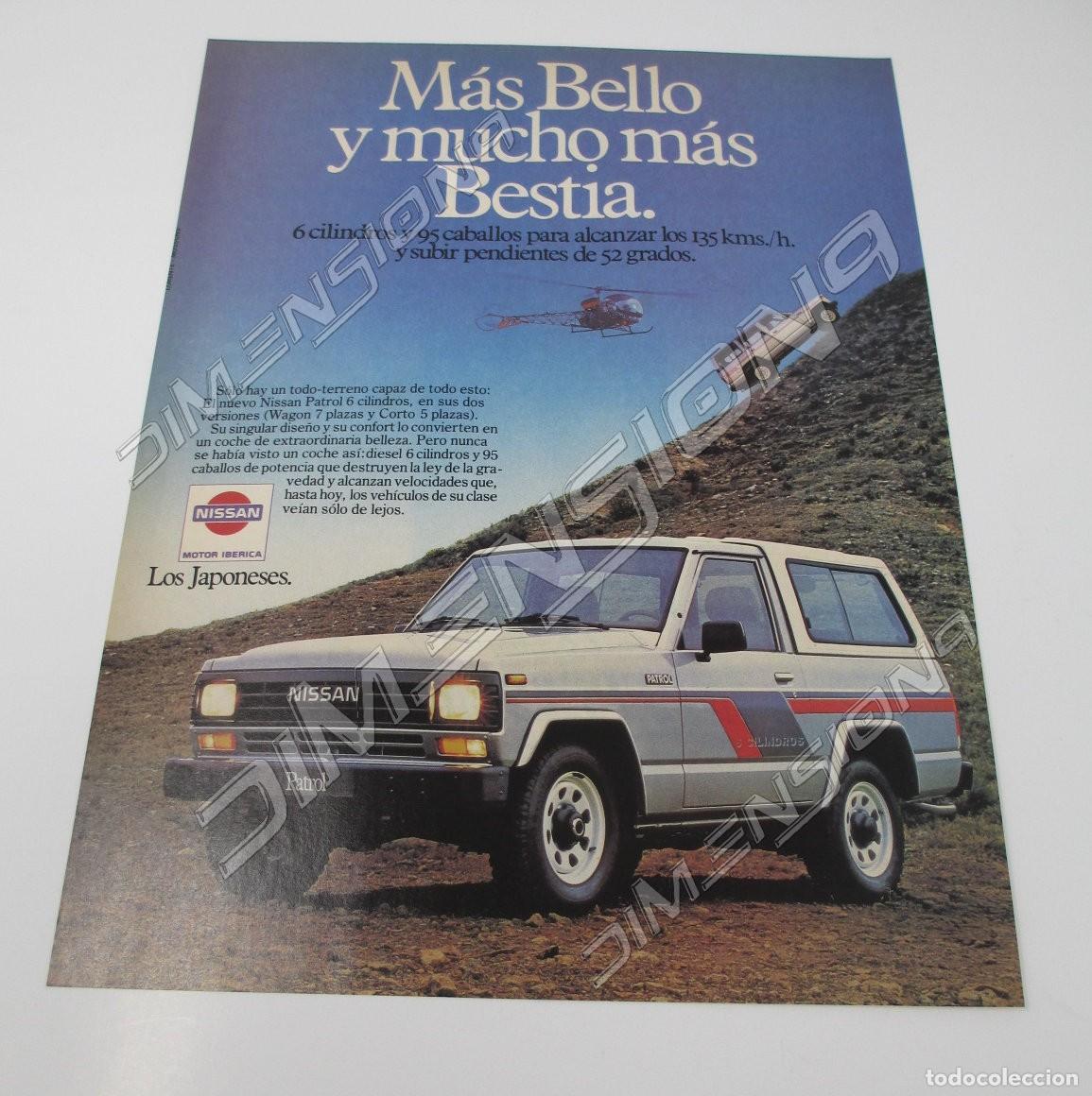 Coches y motocicletas: Recorte Publicidad de Prensa - Nissan Patrol de 1986 - Mide 28,5 x 21,5 cm.
