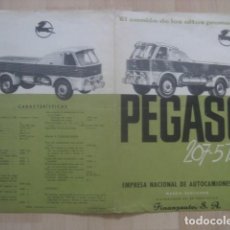 Coches y Motocicletas: FOLLETO CATALOGO CAMIONETA PEGASO 207-5T. ORIGINAL EN ESPAÑOL. AÑO 1958. FINANZAUTO S.A.