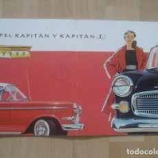 Coches y Motocicletas: FOLLETO CATALOGO OPEL KAPITAN. ORIGINAL EN ESPAÑOL. AÑO 1958
