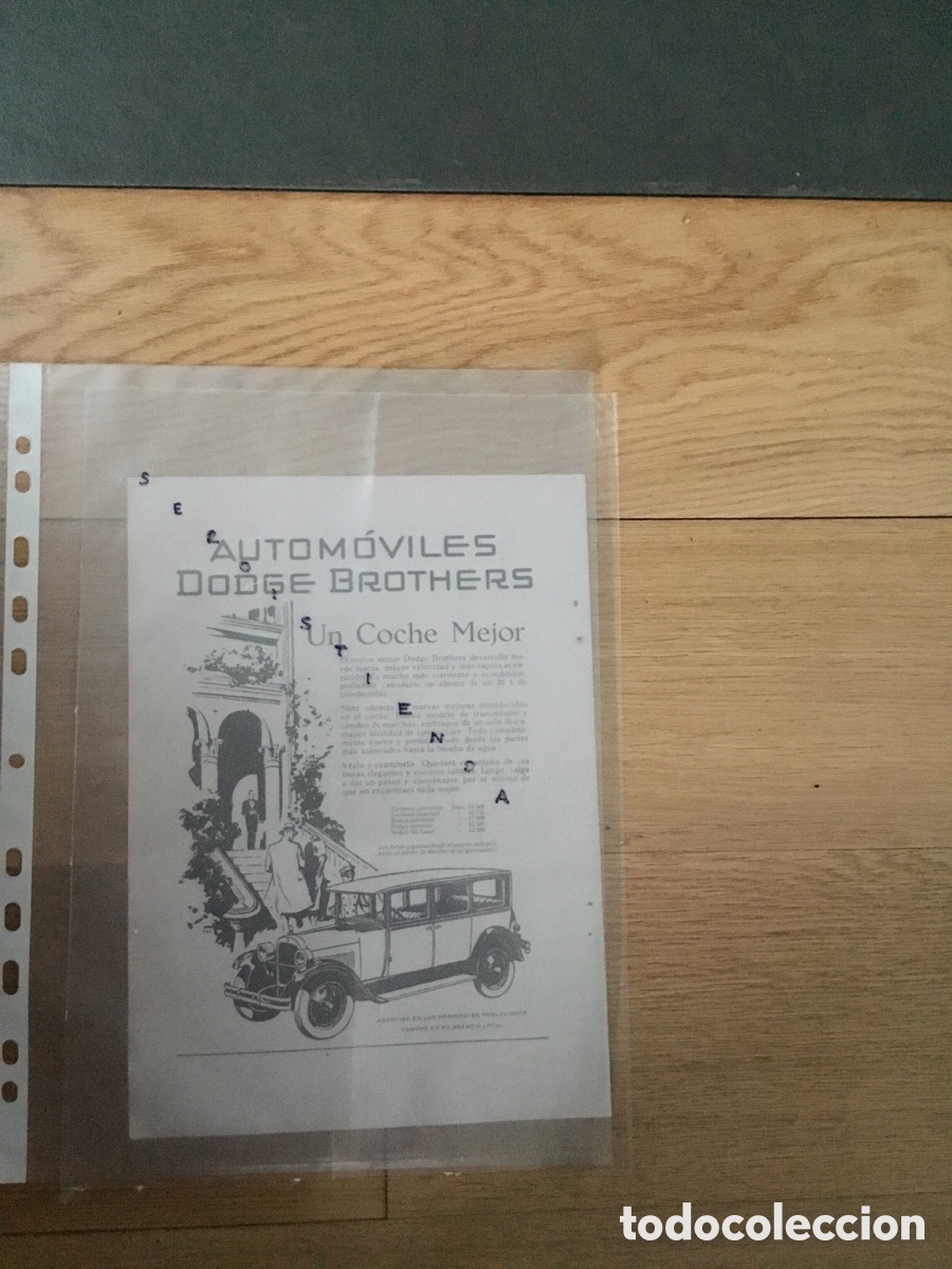 Coches y Motocicletas: - AUTOMOVILISMO - COCHES ANTIGUOS - Anuncio de DODGE BROTHERS