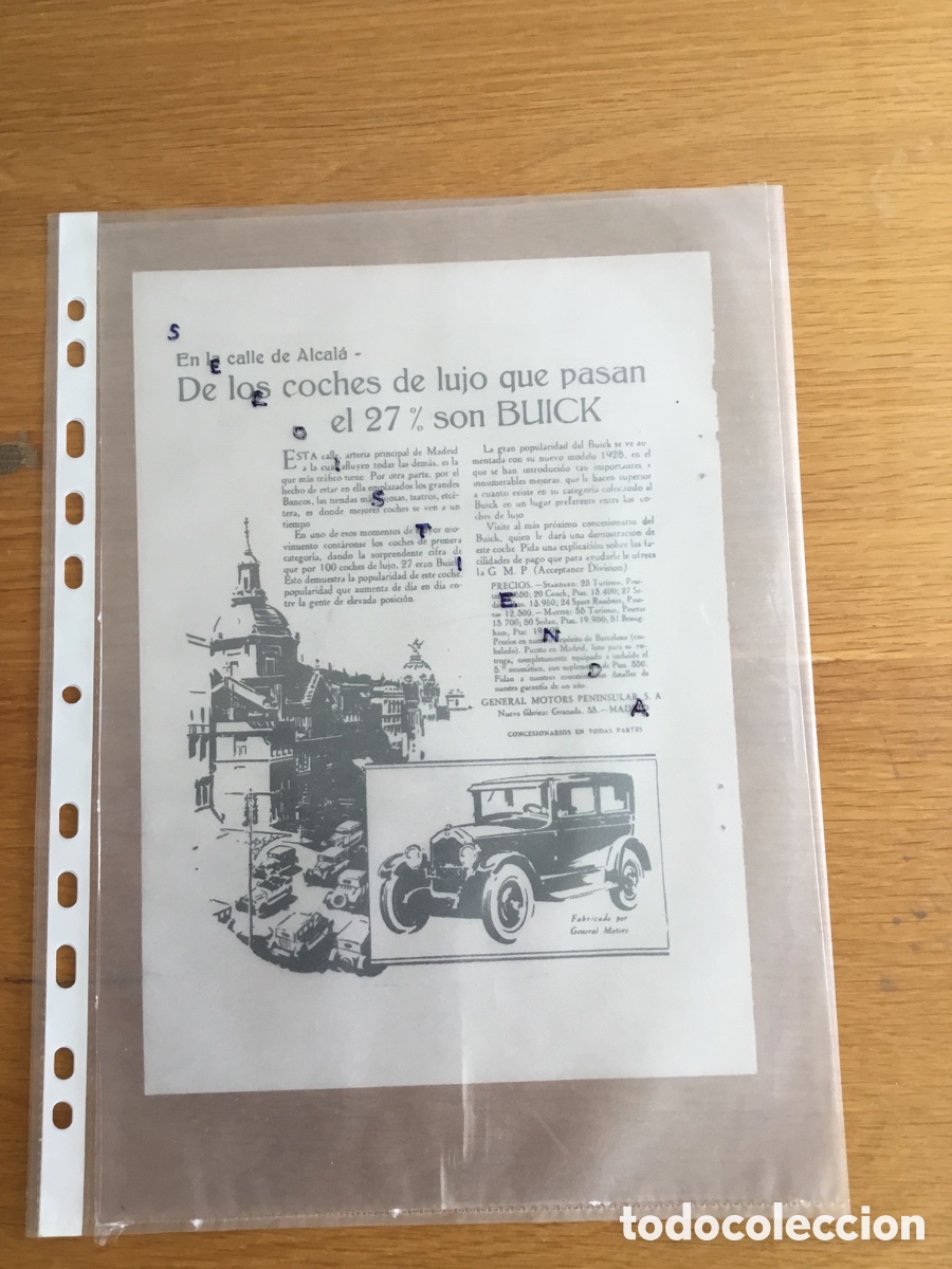 Coches y Motocicletas: - AUTOMOVILISMO - COCHES ANTIGUOS - Anuncio de BUICK