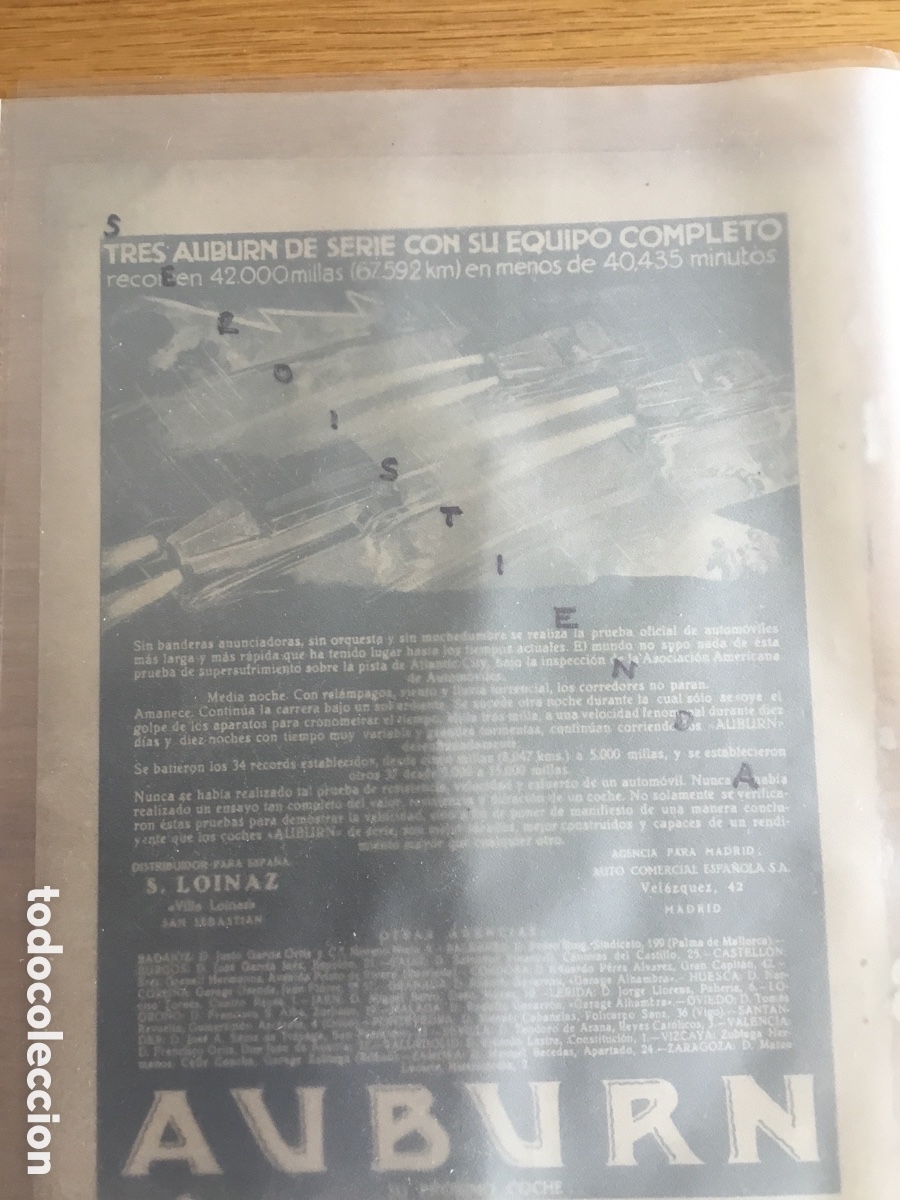 Coches y Motocicletas: - AUTOMOVILISMO - COCHES ANTIGUOS - Anuncio de AUBURN