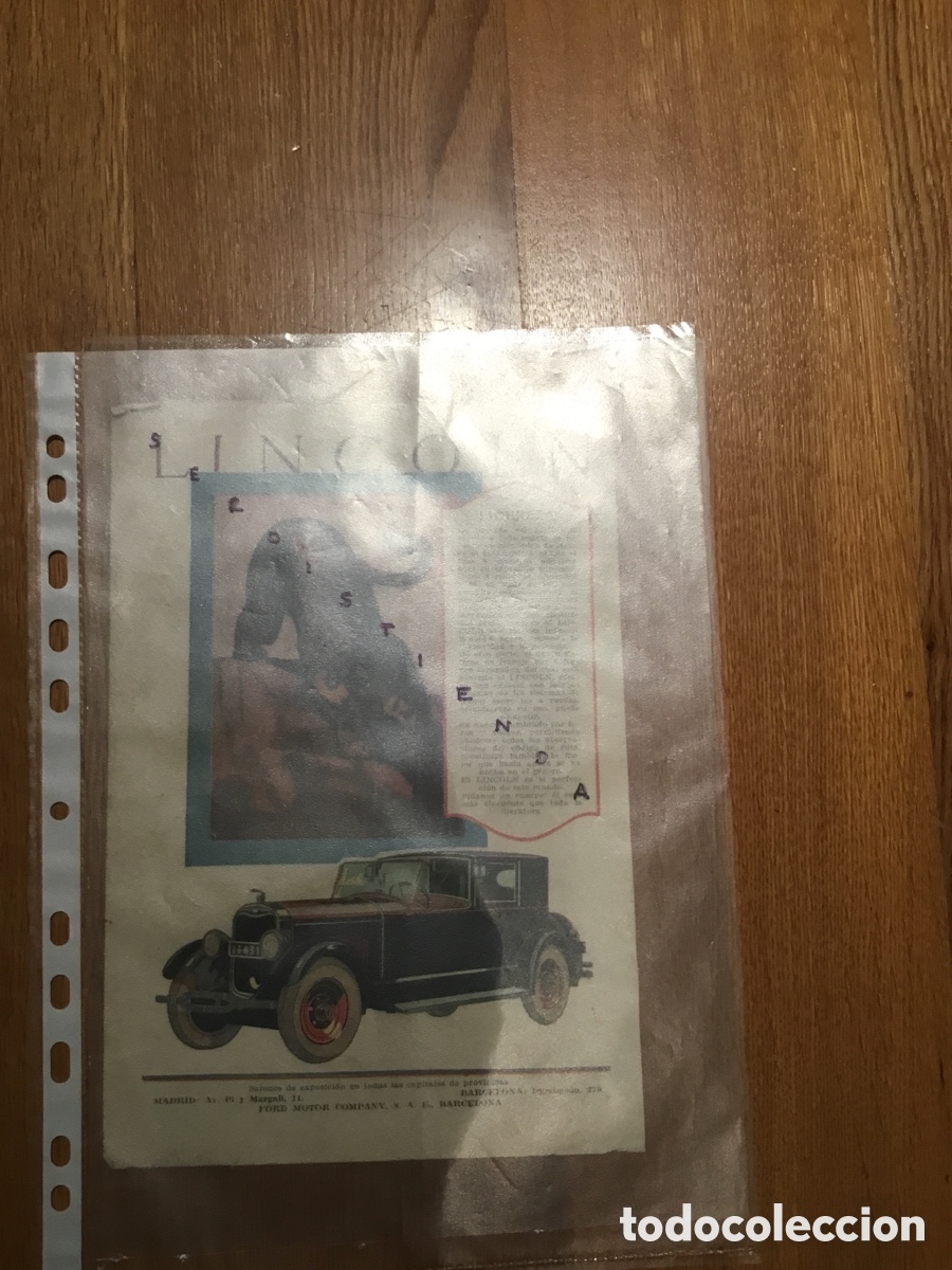 Coches y Motocicletas: - AUTOMOVILISMO- LINCOLN. 1927
