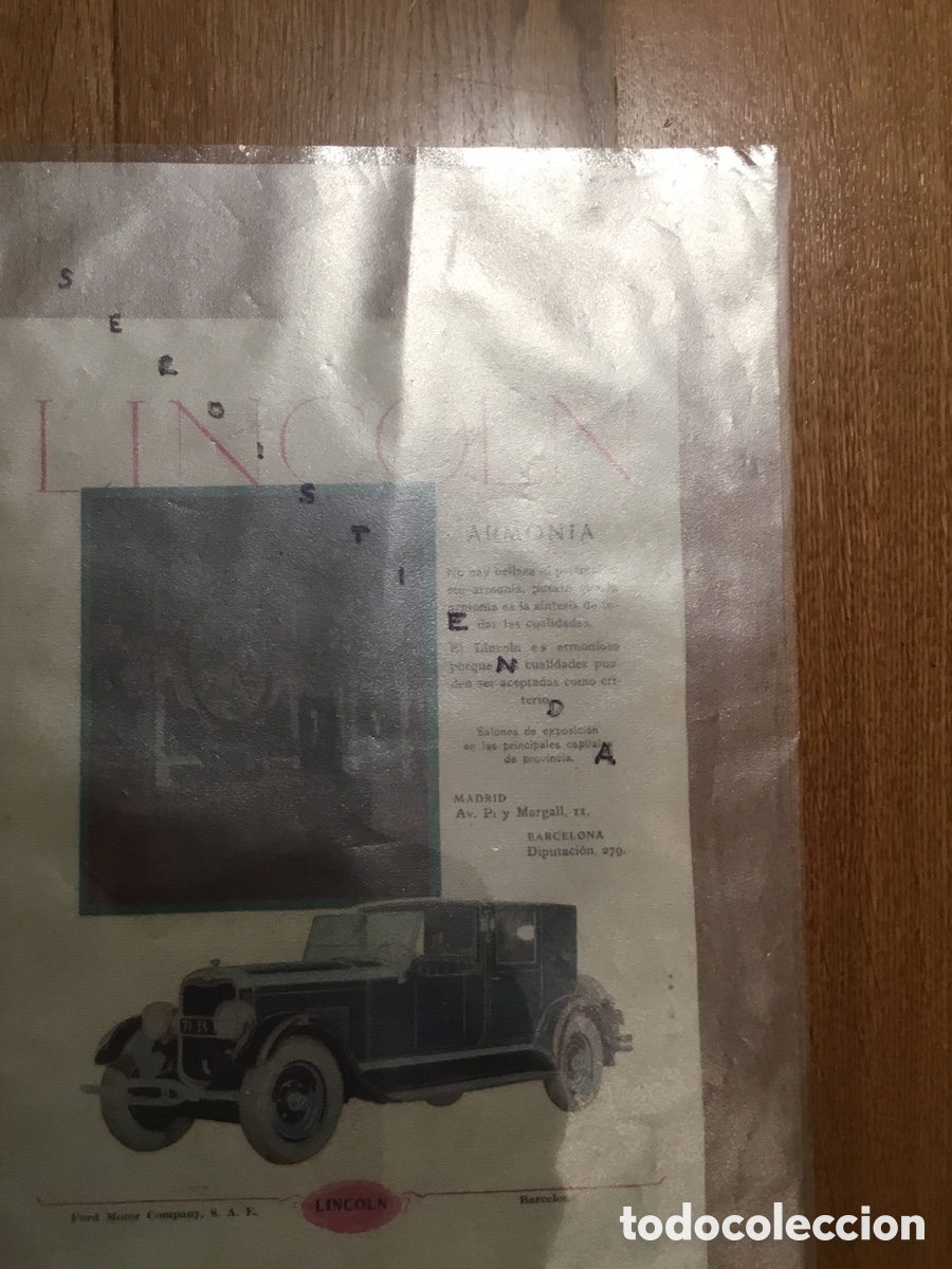 Coches y Motocicletas: - AUTOMOVILISMO - LINCOLN. 1927