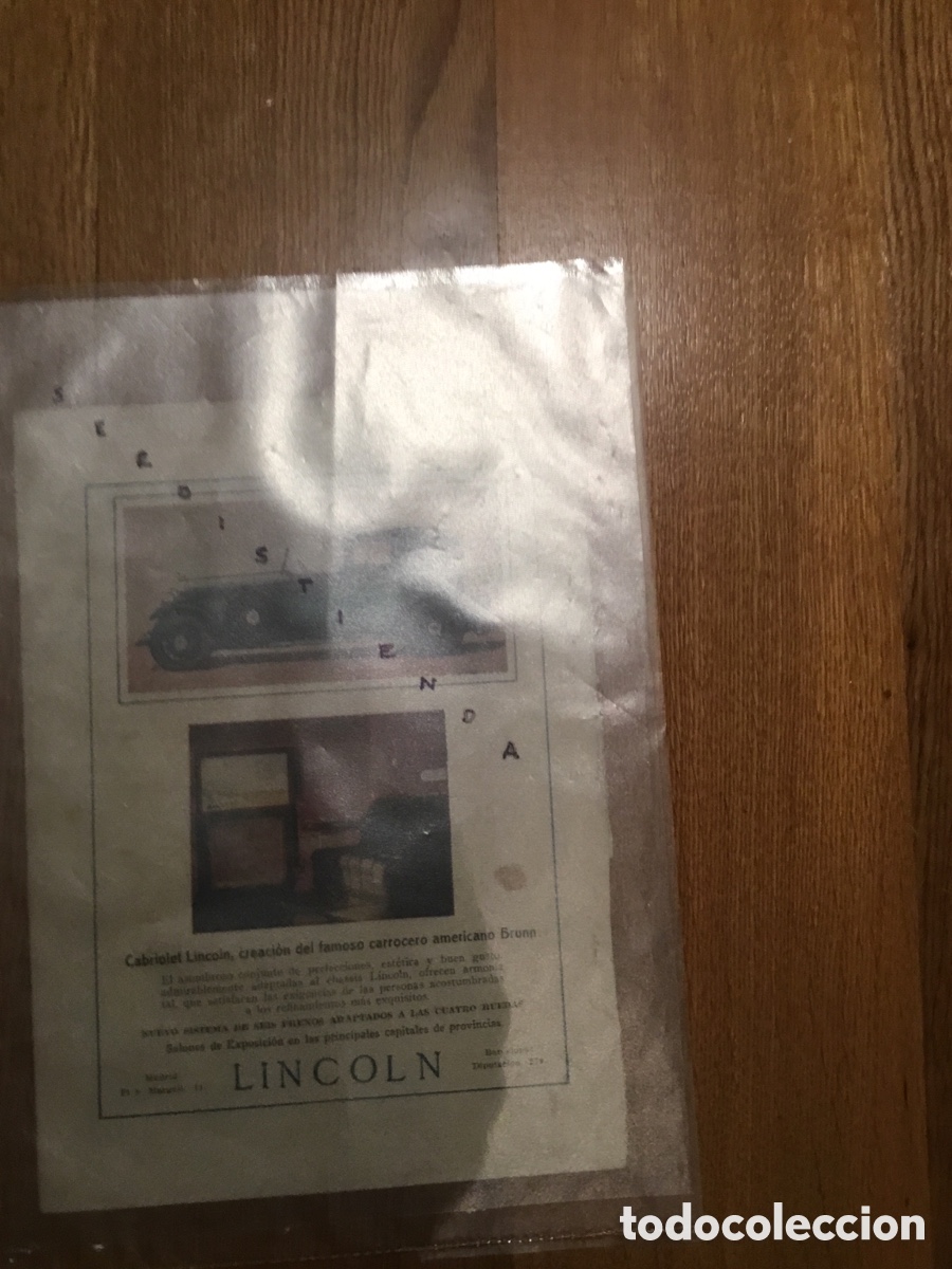 Coches y Motocicletas: - AUTOMOVILISMO - LINCOLN. 1927