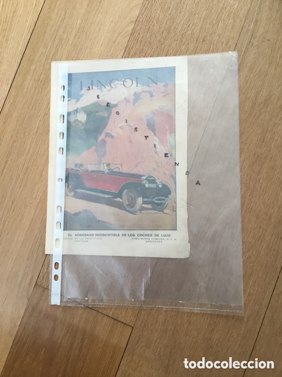 Coches y Motocicletas: AUTOMOVILISMO - ANUNCIO DE LINCOLN - 1927