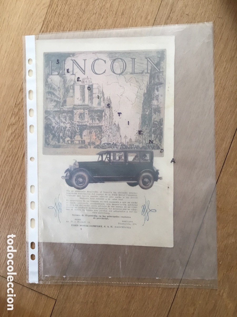 Coches y Motocicletas: AUTOMOVILISMO - ANUNCIO DE LINCOLN - 1927