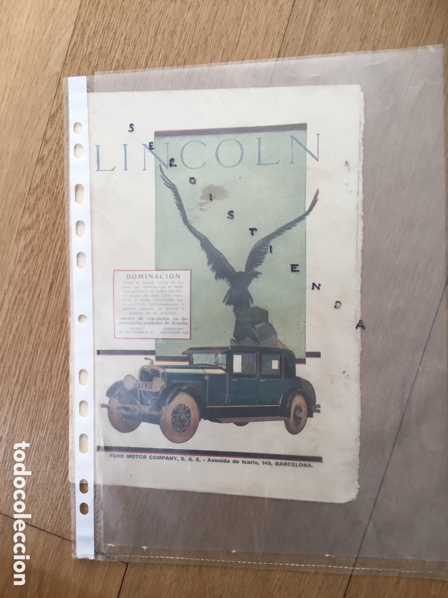 Coches y Motocicletas: AUTOMOVILISMO - ANUNCIO DE LINCOLN - 1927